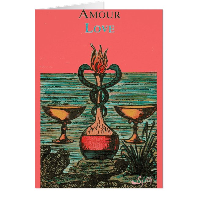 DEUX DE DESIGN DE CARTE DE TAROT DE TASSES (Devant)