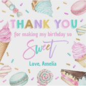 Deux desserts sucrés 2e Stickers Faveur Anniversai (Devant)