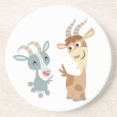 Deux Dessous de verre de chèvres caricaturales agr (Devant)