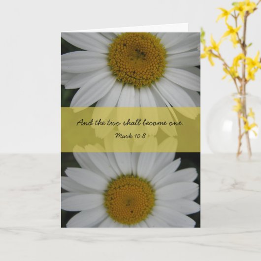 Deux Deviendront Une Carte Mariage (Fleur jaune)