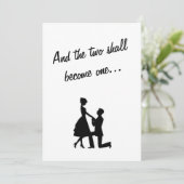 Deux deviendront une invitation noire et blanche (Debout devant)