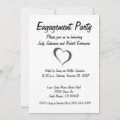 Deux deviendront une invitation noire et blanche (Dos)