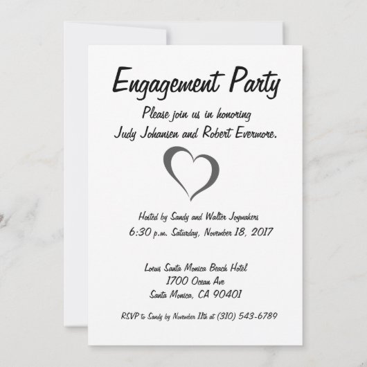 Deux deviendront une invitation noire et blanche (Dos)