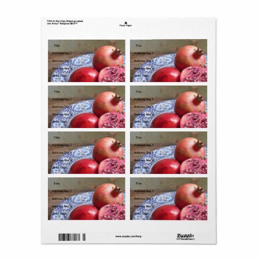 Deux deviennent un Étiquette de adresse Mariage pe (Feuille entière)