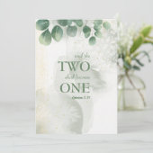 Deux deviennent un Faire-part de mariage de verdur (Debout devant)