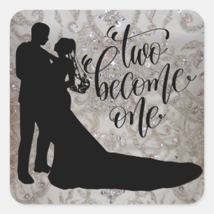 Deux deviennent un Sticker Rond Classique / Sceau