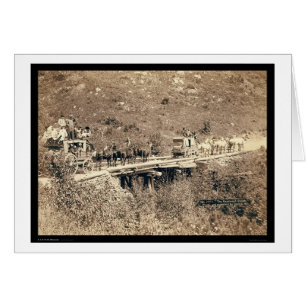 Deux diligences passant Black Hills WY 1889