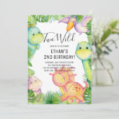 Deux Dinosaures Sauvages 2e Invitation de fête d'a (Debout devant)