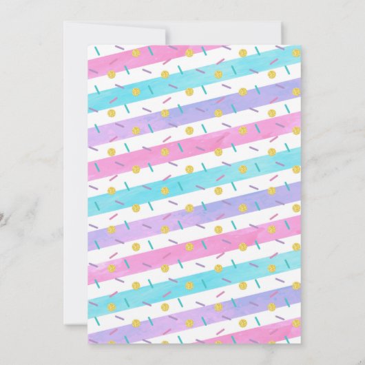 Deux Donut doux 2e Invitations d'anniversaire (Dos)