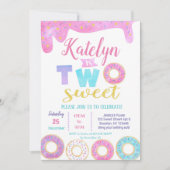 Deux Donut doux 2e Invitations d'anniversaire (Devant)