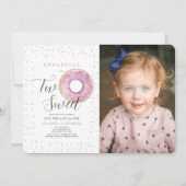 Deux douce fille de beigne rose 2e invitation d'an (Devant)