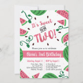 Deux douce pastèque Invitation de fête d'anniversa (Devant)