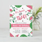 Deux douce pastèque Invitation de fête d'anniversa (Debout devant)