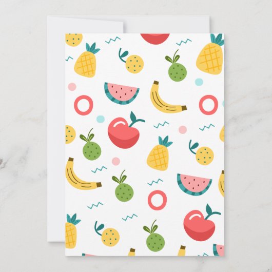Deux douces | Fruit Party Anniversaire Invitation (Dos)