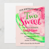 Deux Douces Invitation D'anniversaire (Devant / Derrière)
