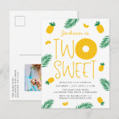 Deux Douces Invitations pour un 2ème Anniversaire (Devant / Derrière)