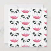 Deux douces | Panda Donut 2e Invitation anniversai (Dos)