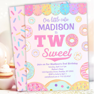 DEUX douceurs Rainbow Donut 2e Invitation d'annive