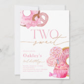 Deux doux 2e anniversaire Invitation (Devant)