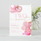 Deux doux 2e anniversaire Invitation (Debout devant)