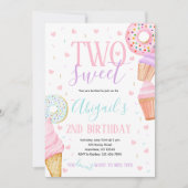 Deux doux Invitation d'anniversaire (Devant)