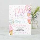 Deux doux Invitation d'anniversaire (Debout devant)