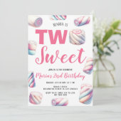 Deux doux Marshmallow rose 2e Invitation anniversa (Debout devant)