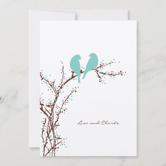 Deux Doves {mod} Invitations de mariage (Devant)