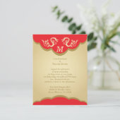 Deux dragons Monogramme Faire-part de mariage asia (Debout devant)