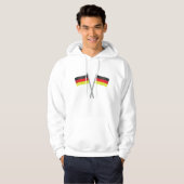 Deux drapeaux allemands Sweat - shirt à capuche (Devant entier)