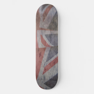 deux drapeaux britanniques skateboard grunge 8-1/2