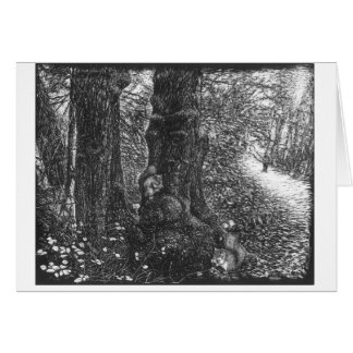 Deux écureuils dans les bois