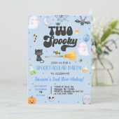 Deux Éffrayant garçon d'Halloween invitation de 2è (Debout devant)