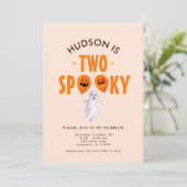Deux Éffrayants Halloween deuxième invitation anni (Debout devant)