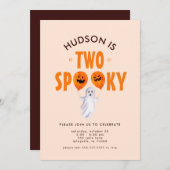 Deux Éffrayants Halloween deuxième invitation anni (Devant / Derrière)