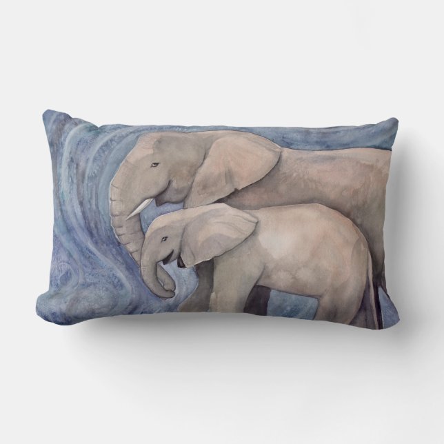 Deux éléphants lancent un oreiller (Recto)