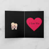 Deux éléphants tenant des troncs La carte de Saint (Intérieur)