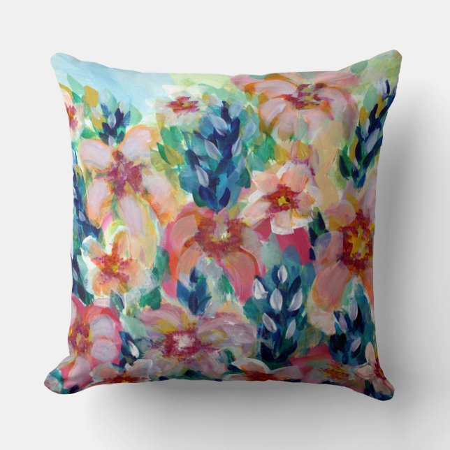 Deux en un Oreiller Floral Fine Art original (Recto)