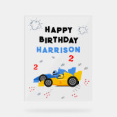 Deux Enfants de 2e anniversaire Rapide Racing Cars (Recto)