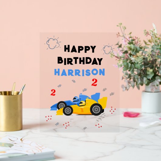Deux Enfants de 2e anniversaire Rapide Racing Cars (Mariage)