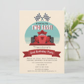 Deux enfants Fast Racecar 2e Invitation anniversai (Debout devant)