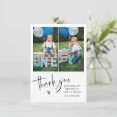 Deux enfants photo carte d'anniversaire  (Debout devant)