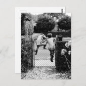 Deux enfants'échappent briefkaart (Voorkant / Achterkant)