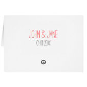 DEUX - Espace réservé table Mariage (Dos Horizontal)