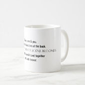 Deux est moi et vous tasse blanche classique (Devant droit)