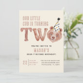 Deux et deux fois plus mignon Invitation du 2e ann (Debout devant)