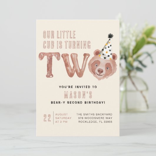 Deux et deux fois plus mignon Invitation du 2e ann (Debout devant)