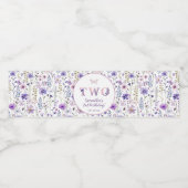 Deux Étiquettes Wild 2e Birthday Water Bottle (Étiquettes simples)