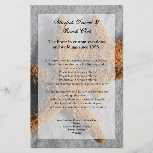 Deux étoiles de mer dans le sable, le prospectus o (Devant)