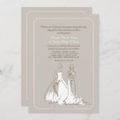 Deux Faire-part de mariage de mariées (Devant / Derrière)